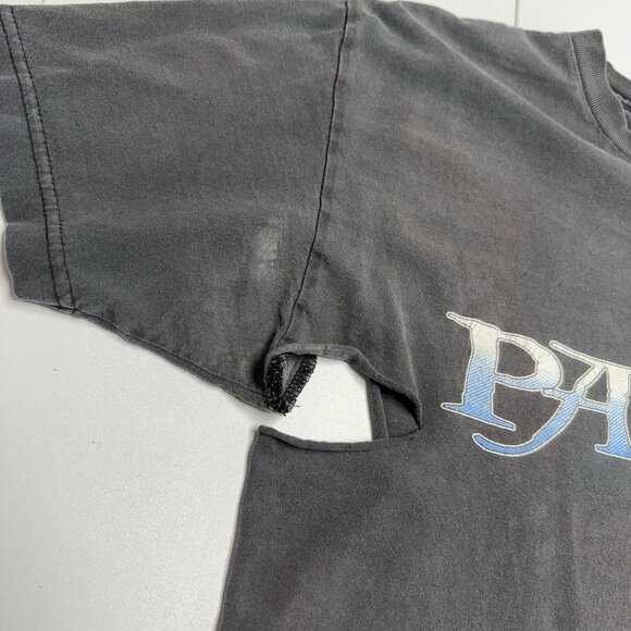 Vintage Palau Shark T Shirt Mens Medium 20x27.5 Faded Black Y2K Surf - Picture 5 of 14